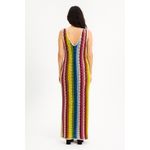 MOTHER Rainbow Crochet Maxi Dress Sleeveless V Neck Boho one size fits all‼️ Yellow Photo 1