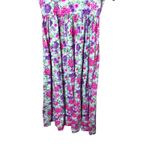 Pierre Cardin Vintage  Floral‎ Print Maxi Dress Pastel Roses Blue Purple Pink Photo 2