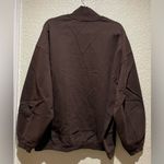 SKIMS  NWT Boyfriend Fleece Slouchy Half Zip Pullover Expresso Color Size M Photo 5