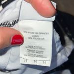 Jag SWIMSUIT Geometric Patterned Tank Dress with Blue Accent Size‎ 14 Black Photo 4