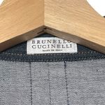 Brunello Cucinelli  Denim Cold Shoulder Top Women’s XS Dark Wash Puff Sleeve Photo 11