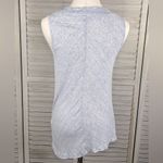 Sigrid Olsen  100% Linen Asymmetrical Hem V Neck Tank Top Blue/White Stripe-M Photo 1