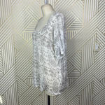 Torn By Ronny Kobo Snakeskin T-Shirt in White and Gray Size US Medium Photo 5