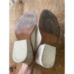 Tibi White Leather Open Toe Mules Cork Block Heel Sandals Size 39 US 8.5 Photo 6