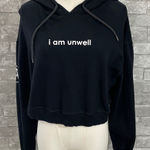 Barstool  Chicks Black Hoodie with 'I Am Unwell' Print Photo 0