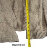 easel NEW  Tan Multicolor Micro Dot Ruffle Cardigan Holiday Wool Blend Cozy L Photo 10