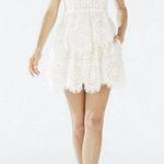 BCBGMAXAZRIA 💕💕 Charlee Asymmetrical Tiered Lace Dress ~ Ivory 10 NWT Photo 2