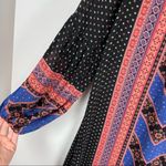 Free People  Peacemaker Tunic Dress Aztec Print High Low Vneck Boho Gypsy Rayon Photo 7