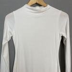 Naked Wardrobe  NW Mock Neck Sculpt Romper White Size Large Long Sleeve‎ Shorts Photo 4