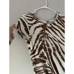 Lafayette 148  New York Zebra Side Tie Midi Dress Size Medium Unique Animal Print Photo 2