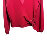 Madewell Texture & Thread Womens Sz S Long Sleeve V Neck Tie Side Crepe Wrap Top Photo 2