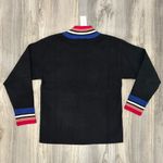 Sugar Lips NWT  Black Mock Neck Long Sleeve Sweater Color Stripe Accent Top Size S Photo 6