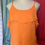 Apt. 9 Orange Ruffle Coldshoulder Top Photo 0