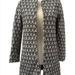 H&M Womens Textured Weave Collarless Open Front Overcoat Jacket Size 4 Photo 0