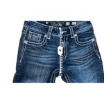 Miss Me Miss Me JB5151P55 Mid Rise Boyfriend Capri Dark Wash Blue Jeans sz 25 Photo 7