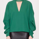 Amanda Uprichard  Ruched Sleeve Blouse Medium Photo 0