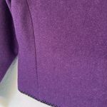 Vintage 80s Western Style Purple Wool Stitched Blazer S Photo 11