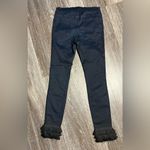 frame denim Frame Le High Skinny Jeans Black Fringe Bottom High Waist USA Photo 7