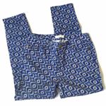 Coldwater Creek  Cobalt Blue Graphic Pattern Straight Leg Pant Size 4 Photo 1