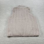 Joie  Reversible Cable Knit Puffer Vest Women’s M Beige Oatmeal Zip Mock Neck Photo 7