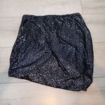 Theory  Hailey Skirt Black Metallic Sequin Asymmetrical Hem Photo 6