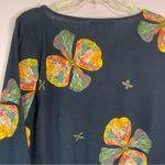 Zanzea Rainbow Floral Navy Blue Long Sleeve Beachy Casual Modest Cotton Blouse Top 2X Photo 7