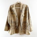 easel Long Sleeve Snap Button Utility Jacket Paisley Victorian Khaki Tan Small Photo 4