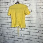 ZARA  Yellow Textured Knit Tie Front Cardigan Women’s Small Short Sleeve Crop Y2K Photo 8