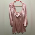 ASTR  The Label Blush Pink Satin Mini Dress With Puff Sleeves Size Medium Photo 9