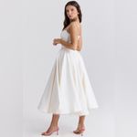 White / Ivory Tulle Midi Tea Length Dress Size XL Photo 1