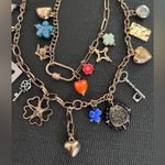 Free People 🍀Gold Charm Necklace with Multicolor Accents Photo 5