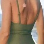 Aerie Women’d Long Wrap Tie One Piece Full Coverage Swimsuit in Green L Photo 1