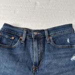 Levi's  High Rise Shorts Women's 29‎ Raw Hem Distressed Light Blue Wash Photo 2