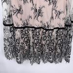 Evening by eci Whimsigoth Victorian Dark Romantic Lace Top Bell Sleeve Pink 10 Black Photo 2