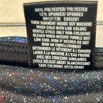 Live Love Dream  Activewear Leggings Black Multi Color Metallic Print M Medium Photo 4