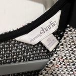 Grey & Black Tweed Crewneck Short Sleeve Fit & Flare Dress Size Small EUC Photo 4