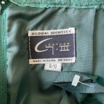 Vintage Global Identity G III Green Suede Leather Lined Pencil Skirt, Size 9/10 Photo 5