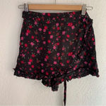 For Love & Lemons X REVOLVE Wrap Skort in Black Floral Sz XS Photo 2