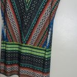 MSK XL Multicolor Sleeveless Geometric Pattern Dress Green Photo 4