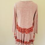 easel  Rust Ruffle-Hem Tunic Dress size small Photo 6