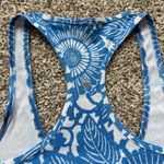 Lululemon blue & white floral cool racerback tank top Photo 3