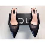 AQUA  Black Mesh Pointed Toe Stiletto Mules Women's Size 10 Photo 1
