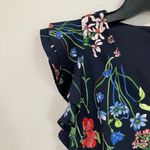 Tommy Hilfiger Gala Botanical Floral Blue Flutter Sleeve Dress Size 2 Photo 4