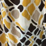 Tory Burch 100% Silk Yellow and Black Ruffled Sleeveless Blouse - Size 10 Photo 4