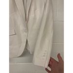EXPRESS NWT Sz 8 Contour One Button Boyfriend Solid White Blazer Jacket Notch Photo 5