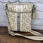 Coach  Chelsea‎ Heritage Stripe Tan Gold Crossbody Purse Bag Photo 0