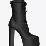Saint Laurent Cherry Lace-up Platform Bootie in Smooth Leather Size 39 Photo 0