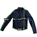 Andrew Marc Marc New York faux leather navy blue collared zip jacket NEW Size S Photo 10