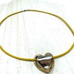 Solid 14K two tone genuine gold floating heart necklace Photo 0