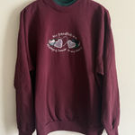 Vintage‎ Grandma Grandkids Embroidered Crewneck Sweatshirt Size 1X 90s Cottage Photo 0